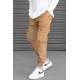 Madmext Men Slim Fit Tan Brown Cargo Trousers 5704 - Taba