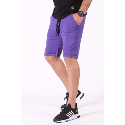 Madmext Purple Basic Capri for Men 4233 - Mor