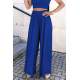 Mad Girls Bell Bottom Navy Blue Trousers Mg1187 - Lacivert