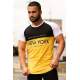 Madmext Yellow Two-Tone T-shirt for Men 3045 - Sarı