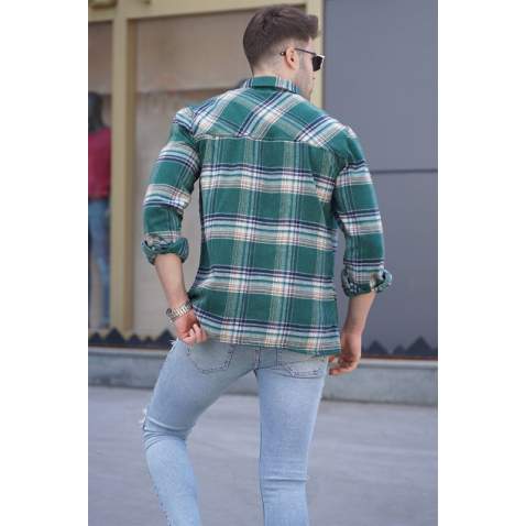 Green Plaid Shirt 5542 - Yeşil