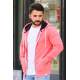 Madmext Soft Pink Zipper Detailed Hoodie 4156 - Pudra