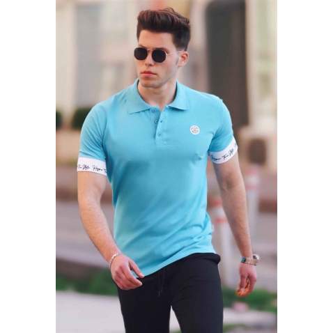 Madmext Turquoise Polo Shirt for Men 4574 - Turkuaz