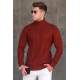 Madmext Men Turtleneck Tile Red Sweater 5166 - Kiremit