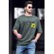 Madmext Khaki Printed T-shirt for Men 4972 - Haki