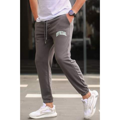 Madmext Men Printed Smoke Gray Sweatpants 5616 - Füme