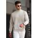 Madmext Men Beige Knitwear Sweater 5301 - Bej