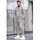 Madmext Men Printed Dye Gray Tracksuit 5298 - Boyalı gri