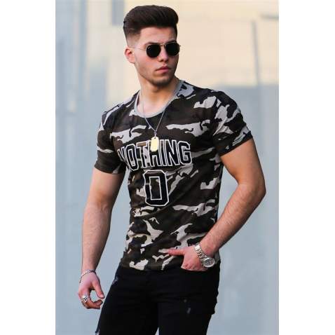 Madmext Camouflage Printed T-shirt for Men 4394 - Kamuflaj