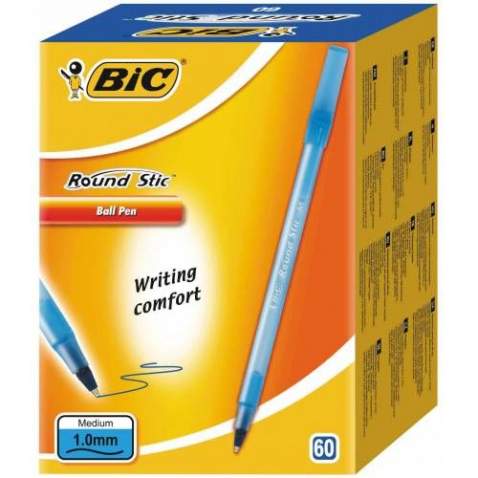 Bic Round Stic Tükenmez Kalem SİYAH- MAVİ-KIRMIZI- 60'lı Paket