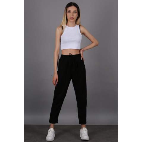 Mad Girls Black Trousers Mg1098 - Siyah