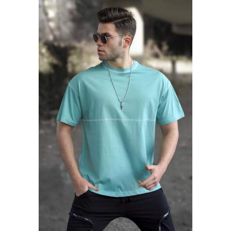 Madmext Men Almond Green T-shirt 5360 - Çağla yeşili