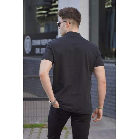 Men Black T-Shirt 5858 - Siyah