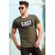 Madmext Khaki Printed T-shirt for Men 4468 - Haki