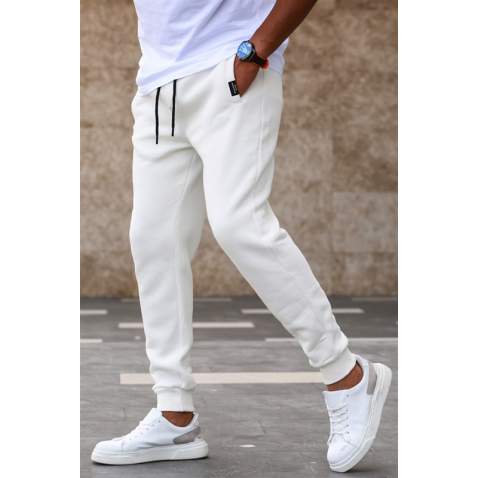 Madmext Men Basic White Sweatpants 4210 - Beyaz