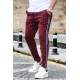 Madmext Maroon Striped Sweatpants 4205 - Bordo