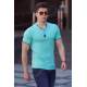 Madmext Turquoise Basic V Neck T-shirt for Men 4447 - Turkuaz