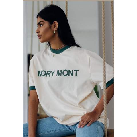 White Embroidered Oversize T-Shirt MG1485 - Beyaz