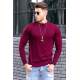 Madmext Claret Red Crew-Neck Basic Knitwear Jumper 4673 - Bordo