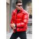 Red Shiny Basic Puffer Jacket 5993 - Kırmızı