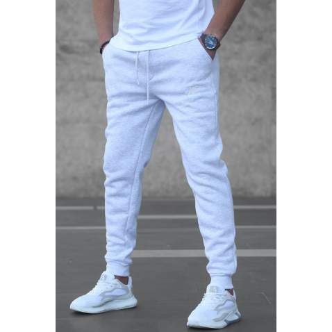 Madmext Men Plain Light Gray Sweatpants 5433 - Karmelanj