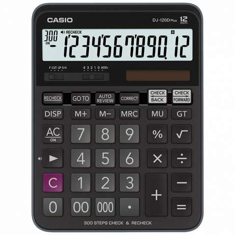 Casio DJ-120D Plus İşlem Kontrollü 12 Hane Hesap Makinesi