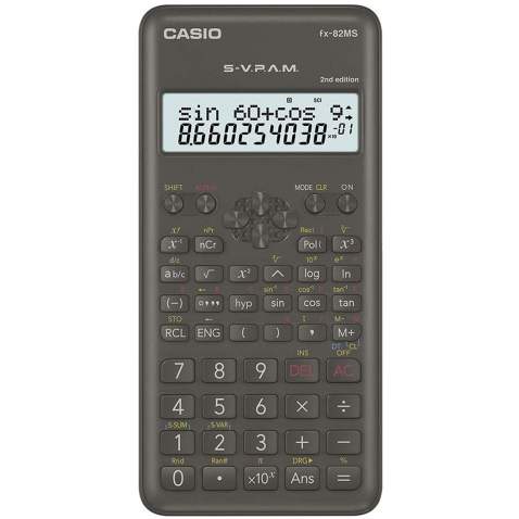 Casio FX-82MS 2. Versiyon Bilimsel Fonksiyonlu 12 Hane Hesap Makinesi