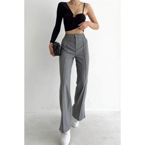 Anthracite Palazzo Pants MG1553 - Antrasit