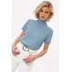 Mad Girls Turtleneck Blue T-shirt Mg1066 - Mavi