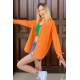 Mad Girls Oversize Orange Shirt MG1369 - Turuncu