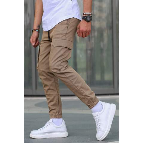 Men Brown Cargo Trousers 5463 - Kahverengi