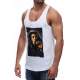 Madmext White Bob Marley Printed T-shirt for Men 2632 - Beyaz