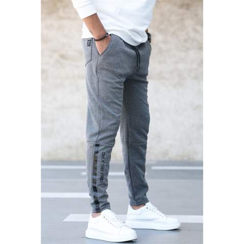 Madmext Men Printed Anthracite Sweatpants 4213 - Antrasit