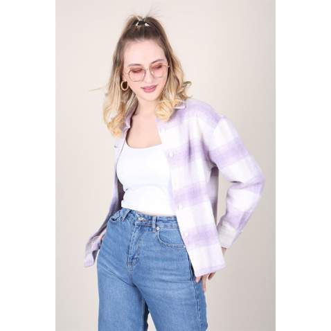 Mad Girls Lilac Lumberjack Shirt MG1200 - Lila