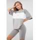 Women Dye Gray Oversize Tracksuit MG1536 - Boyalı gri