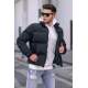 Men Black Puffer Jacket - Siyah