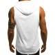 Madmext Men White Hoodie Vest 2563 - Beyaz