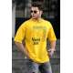 Madmext Yellow Printed T-shirt for Men 4964 - Sarı