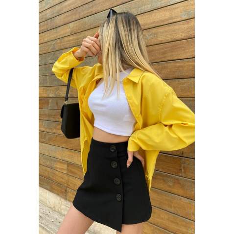 Mad Girls Yellow Shorts & Shirt Set MG1407 - Sarı