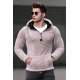 Madmext Beige Hoodie 4397 - Bej