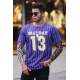 Madmext Men Printed Purple T-shirt 3008 - Mor