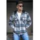 Madmext Men Plaid Gray Shirt 5528 - Gri