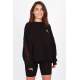 Mad Girls Printed Black Sweatshirt MG1180 - Siyah