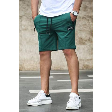 Madmext Green Zipper Detailed Shorts 4226 - Yeşil