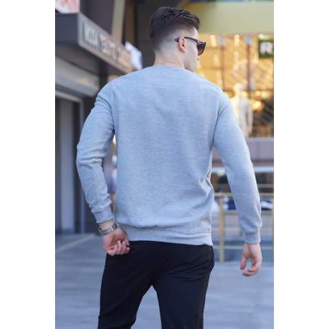 Marl Gray Designed Knitwear Sweater 5968 - Grimelanj