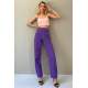 Mad Girls Purple Palazzo Jeans Mg1189 - Mor