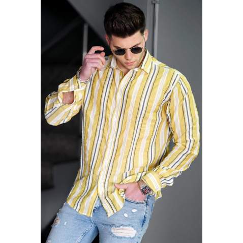 Madmext Men Yellow Shirt 4940 - Sarı