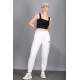 Mad Girls White Jogger Sweatpants MG303 - Beyaz