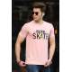 Madmext Soft Pink Printed T-shirt for Men 4548 - Pudra