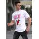 Men Printed White Regular Fit T-Shirt 5812 - Beyaz